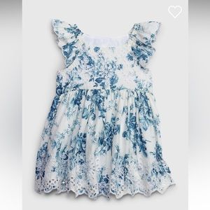 GAP x LoveShackFancy blue floral baby dress (18-24 months) - NWT
